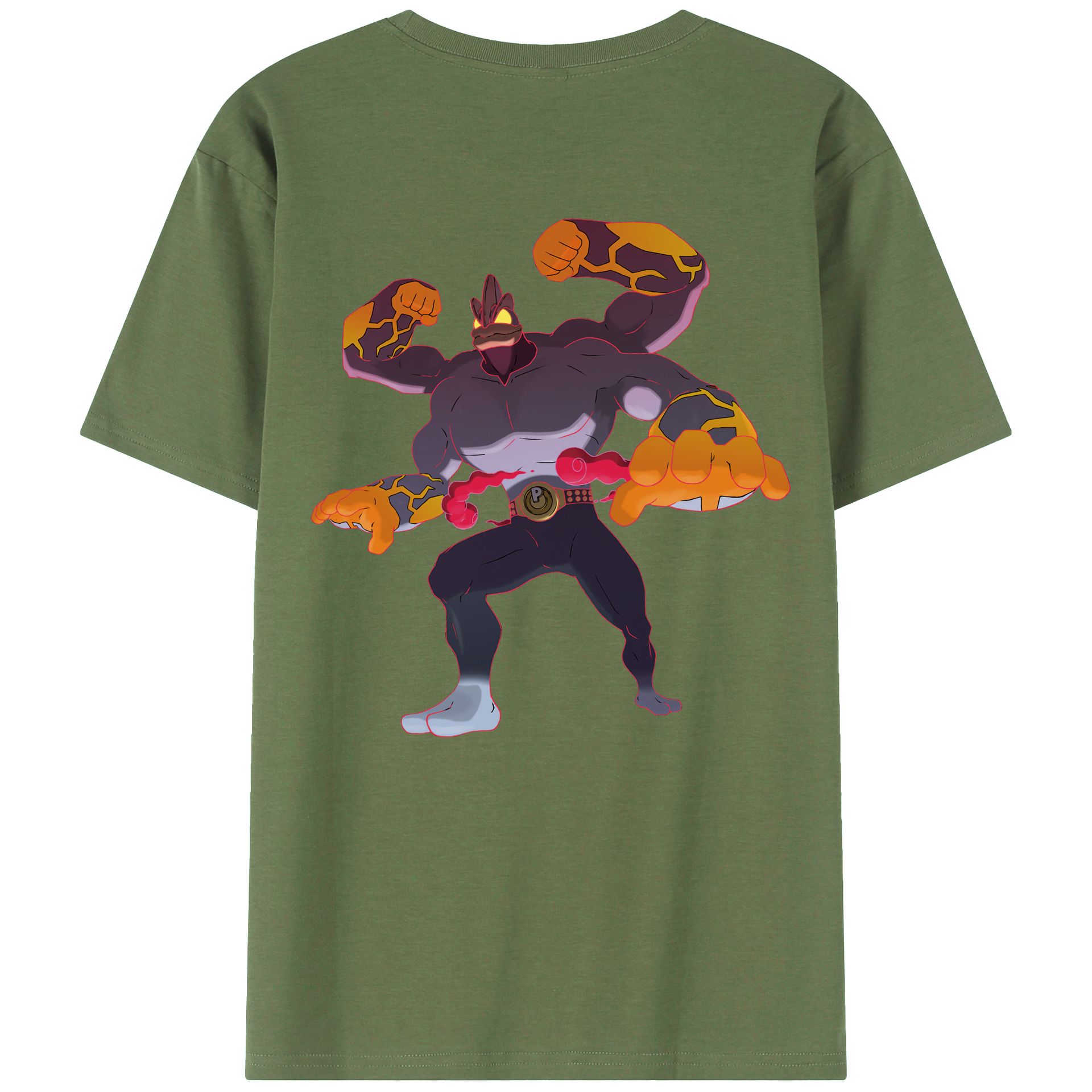 （画像用） ポケットモンスター Pokémon 綿100％ メンズ半袖Tシャツ（バックプリント） 通気性